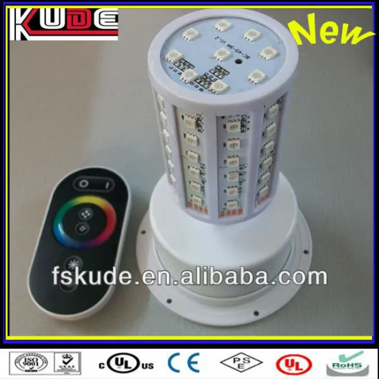 Touch RF control multi color battery powered led light base
