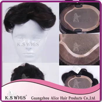 Men's Toupee Full Lace Human Hair Wig