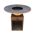 Large rusty bbq pit Corten metal Barbecue Grill