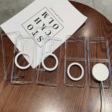 Magnetic Transparent Wireless Charging Case for Samsung Galaxy Z Fold 6/Flip 6/5/4 - Wholesale