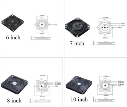 6 Inch Auto Return Turntable Bearing Swivel Plates for Furniture