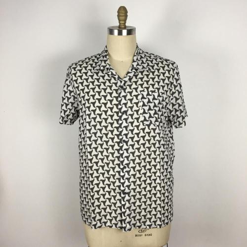 Casual Loose Fit black white triangle pattern Shirt