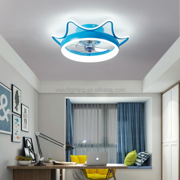 110V-220V Aluminium Bronze Tenang Kipas Langit-Langit Dengan Lampu LED