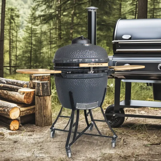 Auplex Kamado Ceramic Grill - BBQ Oven for Indoor/Outdoor Use