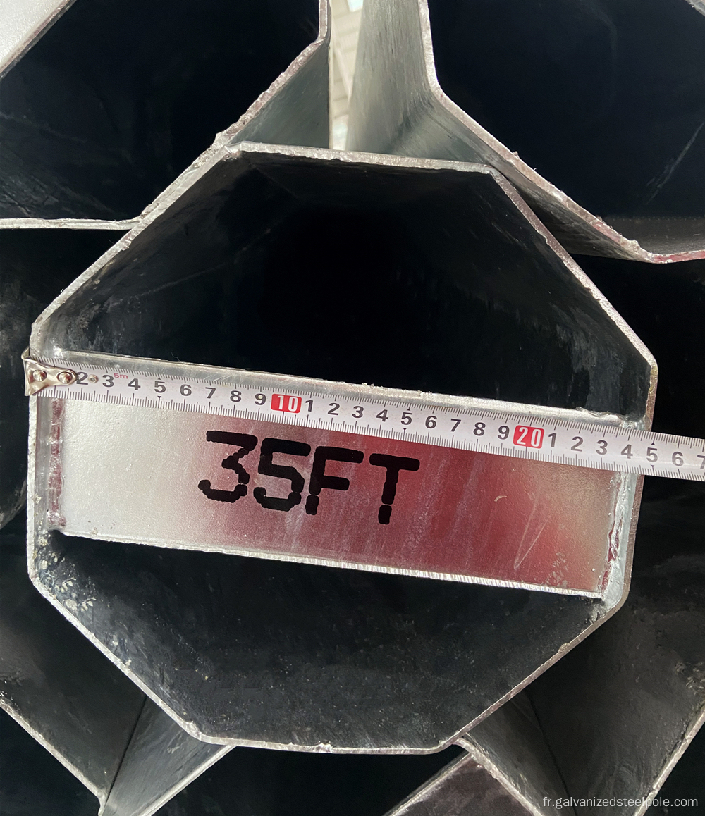 500 kgf 35ft Polaire en acier de distribution électrique galvanisée