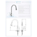 304 Stainless-Steel Household Pull Down Kitchen Mixer Faucet