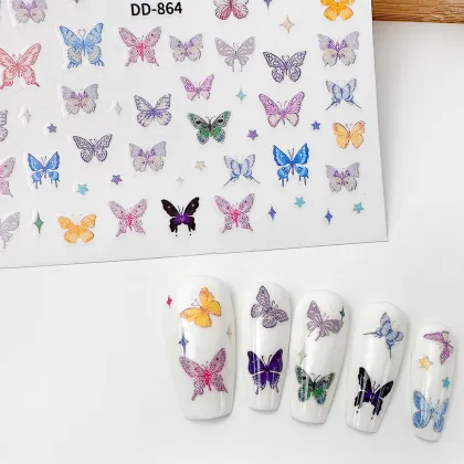 Non-Toxic Gel Nail Polish Stickers & Decals for Nail Art