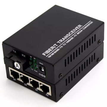 1G4E 1,25G Port Fibre Gigabit Ethernet Switch z konwerterem mediów PCBA