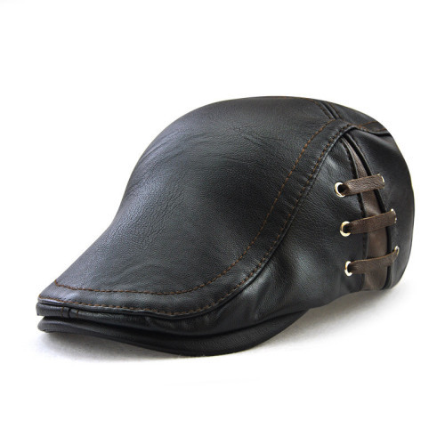 Adult Winter Autumn European Checked Newsboy Hats Flat Cap Ivy Hat