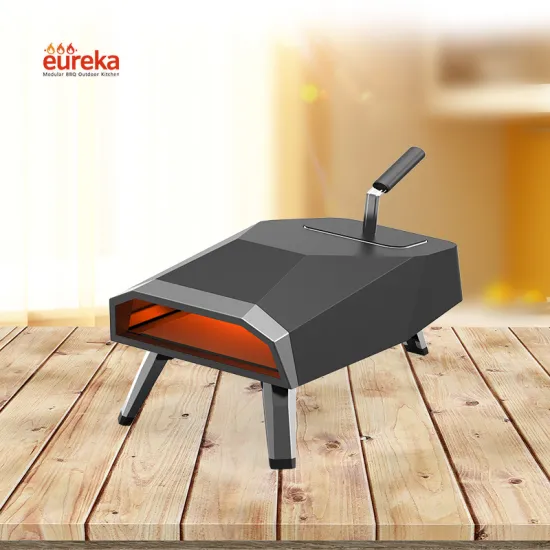Stainless Steel Portable Wood Pellet Pizza Oven for Outdoor Cooking 12" Wood Fire Pizza Oven Gas Outdoor