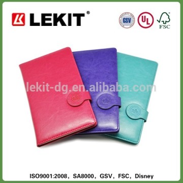 pu leather magnetic closure notebook diary