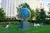 world map stainless steel sculpture