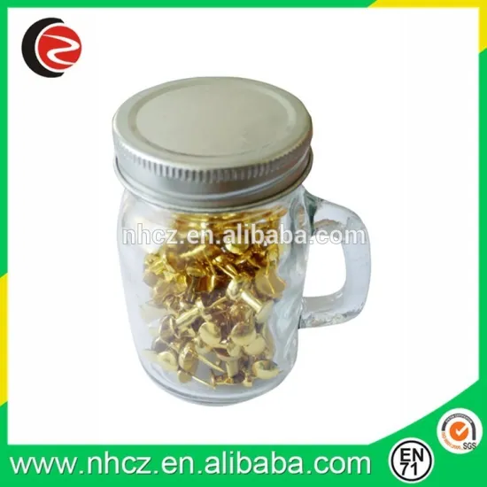 Customized high quality office stationery golden color push pin