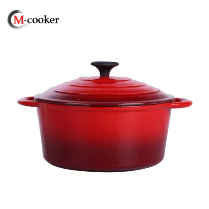 Classic Cast Iron Enamel Kitchen Casserole Pot