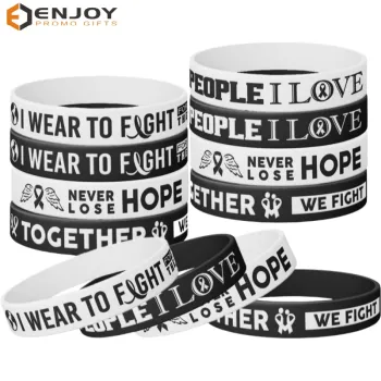 Bespoke Top Quality Adult Color Filled Silicone Wristbands & Rubber Rings