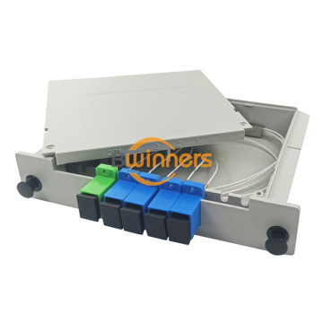 โมดูลการแทรก 1x4 SC / UPC Fiber Splitter