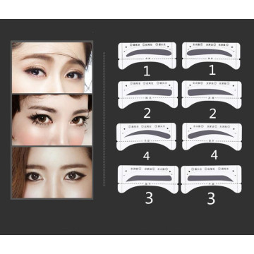 8 Pairs/pack Eyebrow Stencils Template Stickers Make Up Tools Perfilado Cejas Drawing Card Sobrancelha Adesivo Maquiagem