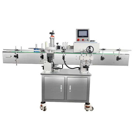 Semi-Automatic Glass and Plastic Round Bottle Labeling Machine with Touch Screen and Adjustable Height