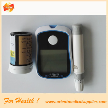 Blood monitor with strips and lancets