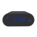 Venta caliente ABS Reloj de escritorio digital Negro Pequeño LED Reloj digital Altavoz Bluetooth con reloj y radio