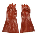 Guanti rivestiti in PVC rosso scuro 14 &#39;&#39;