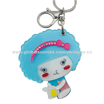 Guangzhou factory supply clown plastic keychainNew