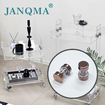 Акриловый винт с двойной головкой из нержавеющей стали.