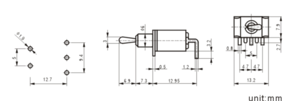 MTS-102-C3-1 toggle switch