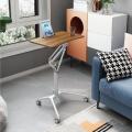 Portable height adjustable bed table