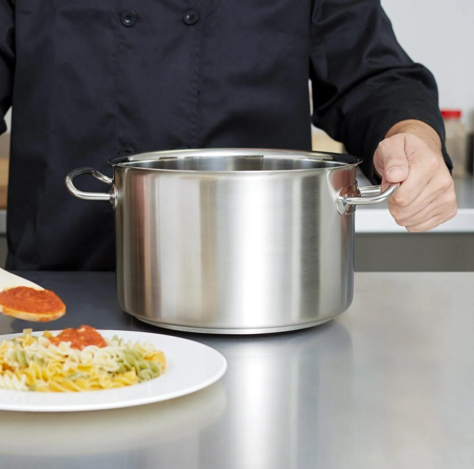 Panela de molho de aço inoxidável de três camadas