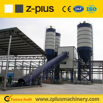 Steel frame structure and heavy duty HZS120 low cost concrete batching plant