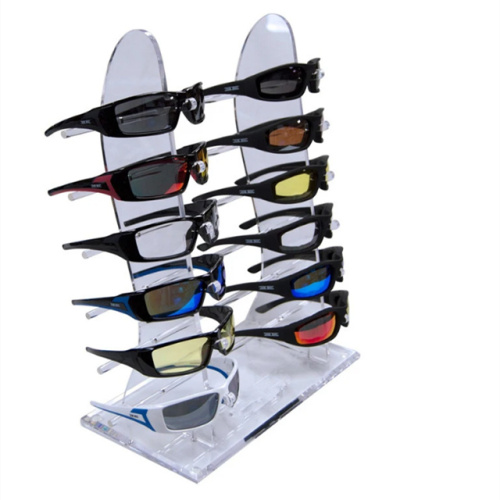 Support d&#39;affichage de lunettes de soleil rotatif de comptoir acrylique personnalisé