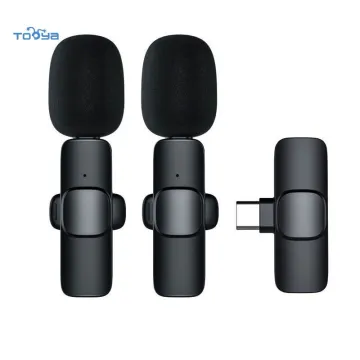 Tooya 2.4G Portable Lavalier Wireless Microphone for Type-C 1-to-2 Recording