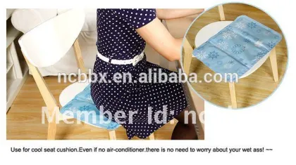 cooling car seat cushion/toilet cooling cushion/chair cooling pad manufacturer