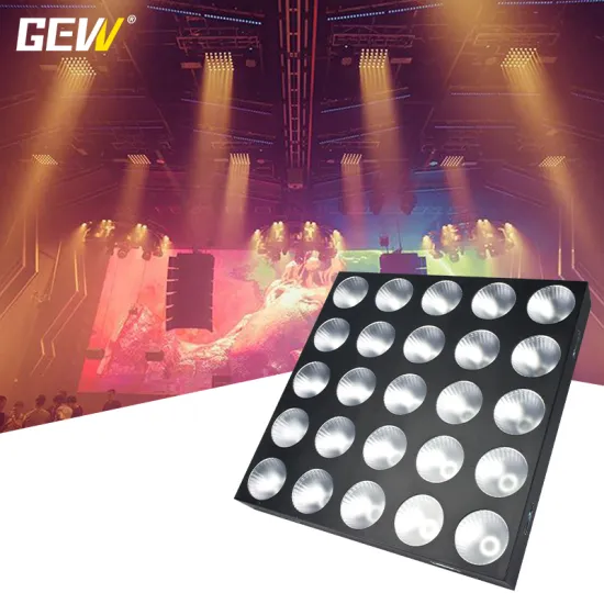 GEVV Led RGBW Matrix Light Mixer 10W COB Blinder 5x5 DMX