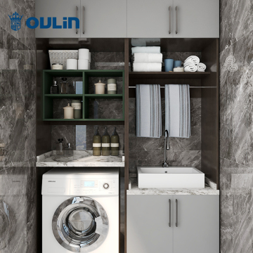 Moderno moderno gabinetto per vanità da bagno di design personalizzato in vendita
