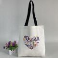 Sac fourre-tout en toile en coton personnalisé avec logo