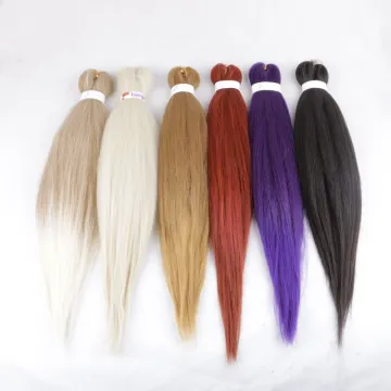 Wholesale Ombre Two Three Colored Pre stretched Layered Perm Yaki Bulk Synthetic Braiding Hair