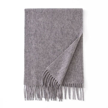 Winter Solid Color Cashmere Scarf with Tassel