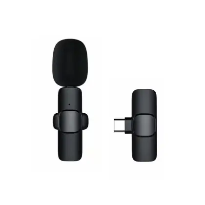 Plug-and-Play Wireless Lapel Lavalier Microphone with Auto-sync for USB-C Android Phones