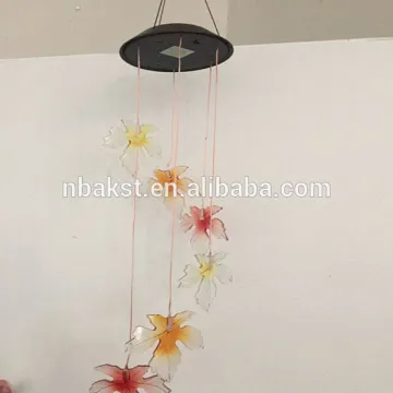 solar wind chime garden light