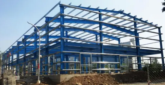 Prefabricated steel frame building for warehouse