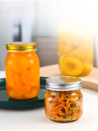 Custom Round Empty Glass Food Jars - Wholesale Mason Jars with Wide Mouth