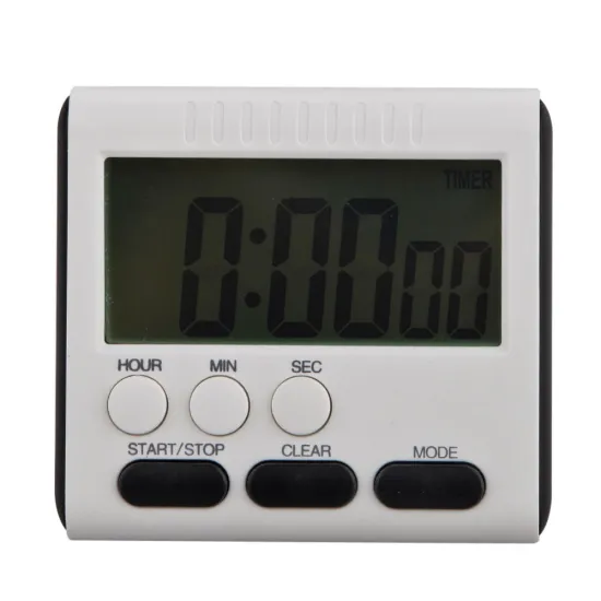 Magnetic Wide LCD Digital Kitchen Timer with Strong Alarm Digital Cooking Time Reminder Count Up Padding Clock for 24 Hours