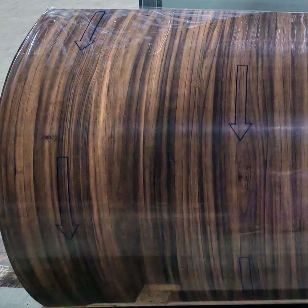 wood grain aluminum entrance booths