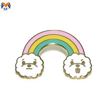 Custom hard enamel rainbow pin