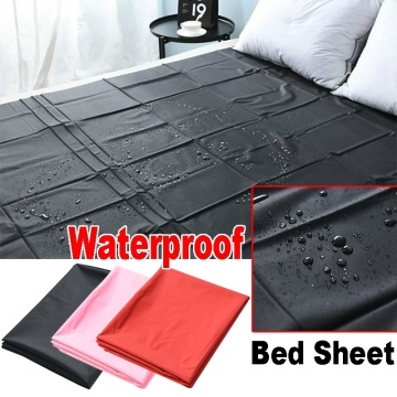 Hot Sale Waterproof Sheet PVC Plastic Adult Sex Bed Sheets Hypoallergenic Mattress Cover Bedding Sheets 3 Sizes Solid Color