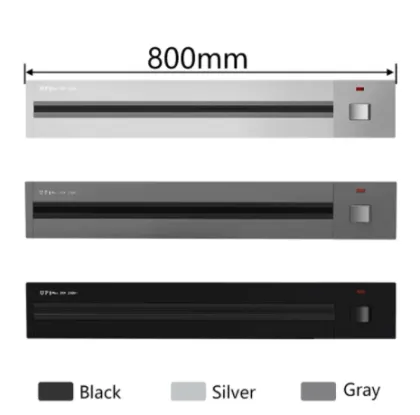 LED Illuminated Movable Power Track Kitchen Socket with 3 Gang 60CM Surface Track Power Socket