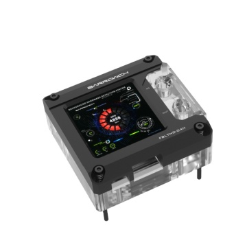 Barrowch ITX CPU Water Block with Display for Intel 1700 AIO Cooler and AMD Processor Liquid Cooler 5V ARGB FBLTHD-04N