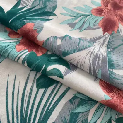 Rayon/Viscose Ecovero Woven Printed Fabric